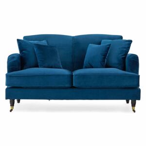 Piper Velvet 2 Seater Sofa, Comfy Modern Upholstered Fabric English Roll Arm Settee Coach for Living Room | Roseland Furniture