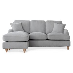 Arthur Chenille 3 Seater Chaise Sofas | Modern Grey Green Gold Blue Pink Living Room Settee Upholstered Fabric Large Lounge Couch | Roseland Furniture