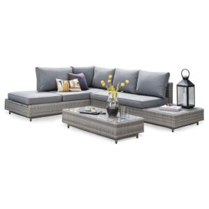 Tenby Rattan Corner Lounge Sofa Set | Outdoor Chair Set with Table | Roseland Furniture