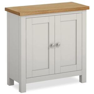 Farrow Grey Cupboard with Oak Top | Roseland Furniture