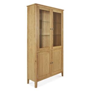 Oak Display Cabinet with Glass Doors | Roseland Furniture