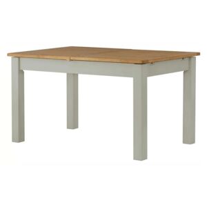 Padstow Grey 140-180cm Extendable Dining Table, Oak Top | Solid Wood
