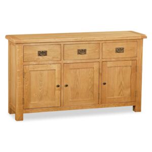 Zelah Oak Large Sideboard, Solid Wood | Roseland Furniture