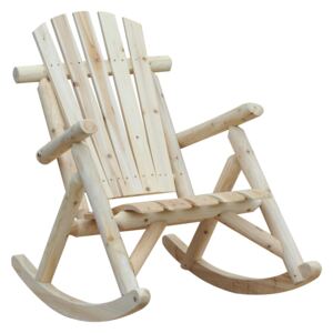 Outsunny Cedar Wood Rocking Armchair, 96Lx66Wx98H cm