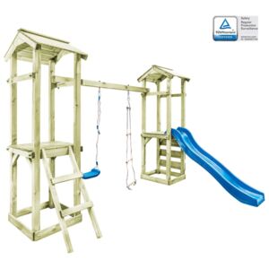 VidaXL Playhouse with Ladder, Slide and Swing 300x197x218 cm Wood