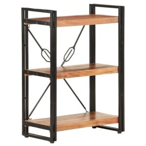 VidaXL 3-Tier Bookcase 60x30x80 cm Solid Acacia Wood