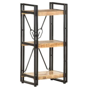 VidaXL 3-Tier Bookcase 40x30x80 cm Solid Mango Wood