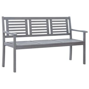 VidaXL 3-Seater Garden Bench 150 cm Grey Solid Eucalyptus Wood