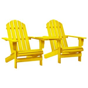 VidaXL Garden Adirondack Chair Solid Fir Wood Yellow