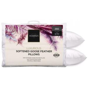 The Fine Bedding Company Nimbus Softened Goose Feather Pillow Pair