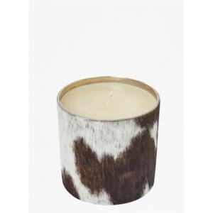 Natural Cowhide Candle - black/white