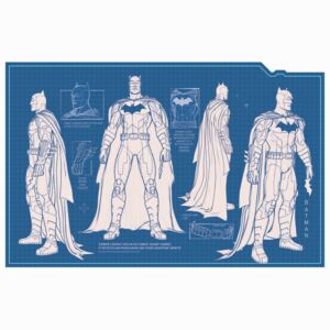 Art Poster Batman - Batsuit blueprint