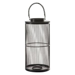 Santos Black Bamboo Lantern, Medium