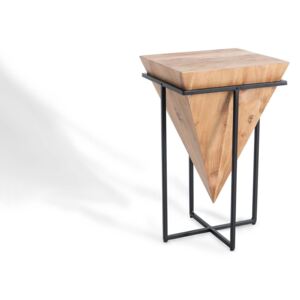 Freya Acacia Small Cube Lamp Table | Roseland Furniture
