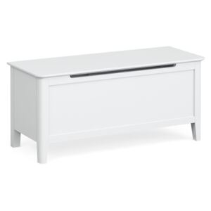 White Ottoman Blanked Box, Solid Wood | Roseland Furniture