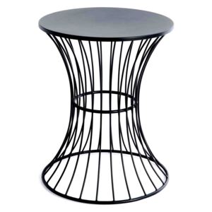 Kadin Black Side Table, Metal | Roseland Furniture