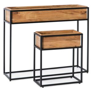 Freya Acacia Set of 2 Tables | Houseplant Tables | Roseland Furniture