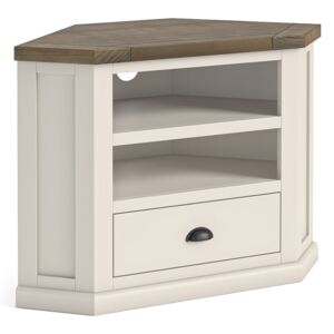 Hove Ivory Corner TV Stand, 90cm Cabinet for 40" Televisions | Roseland Furniture