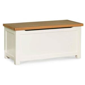 Farrow White Blanket Box with Oak Top | Roseland Furniture