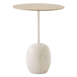 Lato LN8 Small table - / Marble & wood - Ø 40 x H 50 cm by &tradition Natural wood