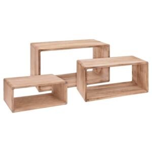 Home&Styling Display Shelf Set 3 Pieces Paulownia Wood