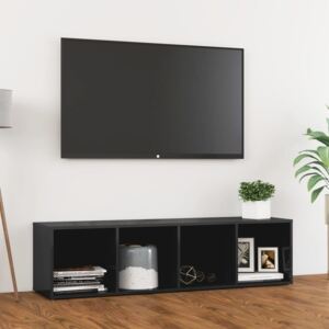 VidaXL TV Cabinet High Gloss Grey 142.5x35x36.5 cm Chipboard